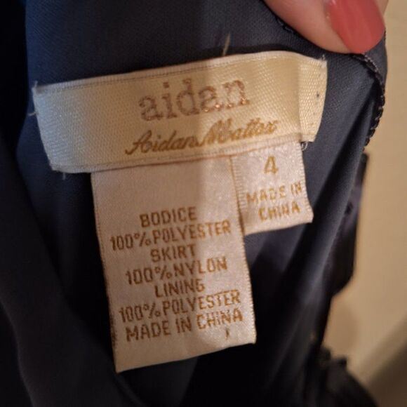 Aidan Mattox Sequin one shoulder dress size 4 - Picture 5 of 6